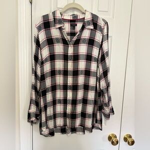 Talbots plaid button down shirt